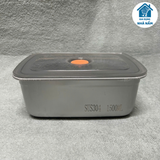 Hộp inox 304 đựng thực phẩm 1500 ml nắp có gioăng cao su