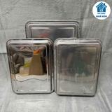 Khay inox chữ nhật nông sâu 30 x 40 cm, 35 x 50 cm