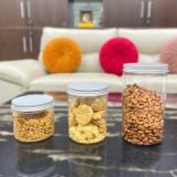 Lọ nhựa trơn nắp nhôm Song Long đựng gia vị, đựng các loại hạt 500, 750, 1000 ml