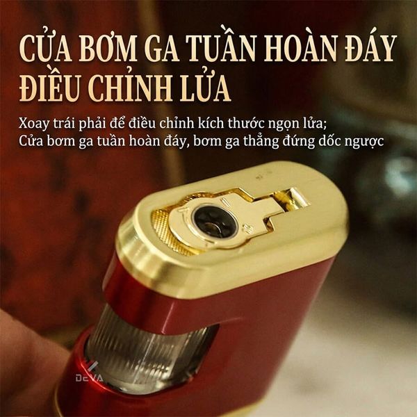 Bật lửa khò honest khò 2 tia lửa kèm đục nhìn thấy gas ma bcz 873 deva.vn shop hà nội