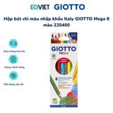 Hộp bút Chì 8 màu thân to bự GIOTTO MEGA, thương hiệu Ý, NK từ Châu Âu