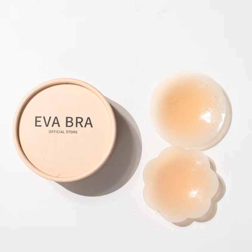 Miếng dán ngực Silicone EVA BRA 6 miếng, Thông hơi, thoáng khí - MD04