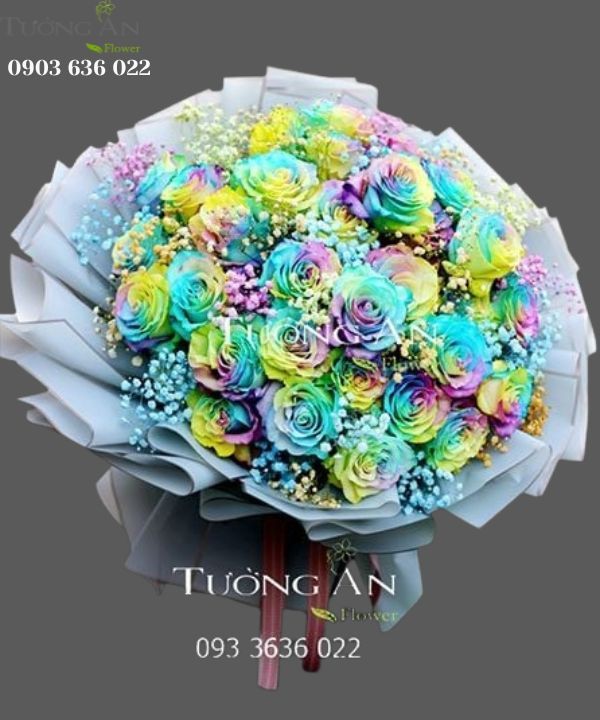 Bó Hoa Hồng Cầu Vồng - S556