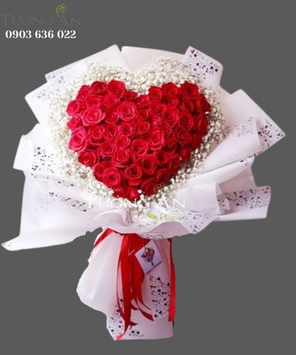 Bó Hoa Trái Tim Nồng Cháy - S442