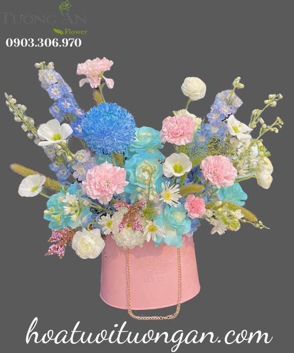 Giỏ Hoa Giai Điệu Pastel - MM177