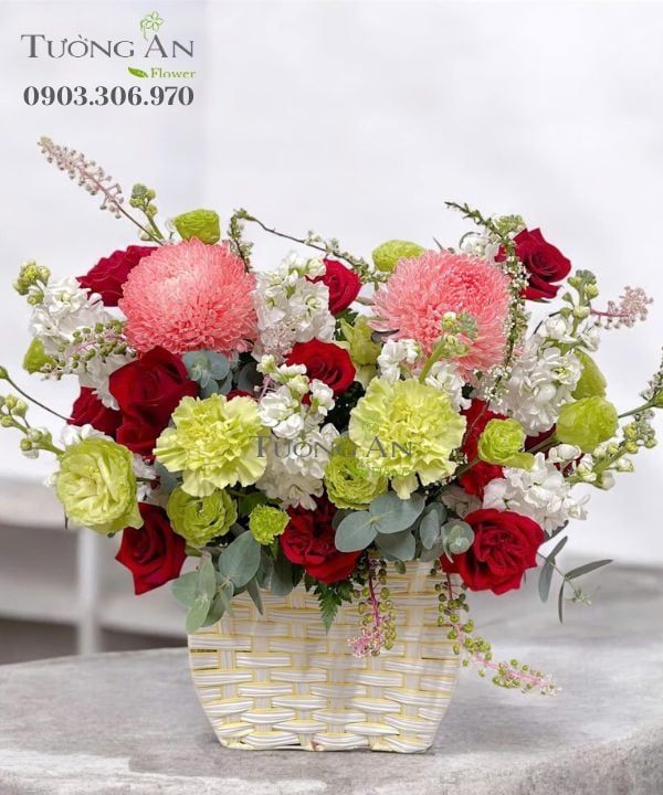 Giỏ Hoa Hòa Sắc Rạng Ngời - MM184