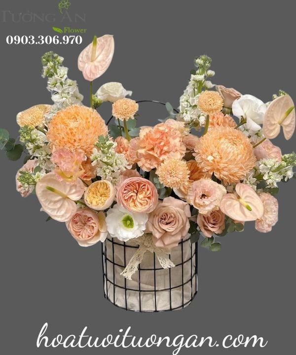 Giỏ Hoa Hương Đào - MM187