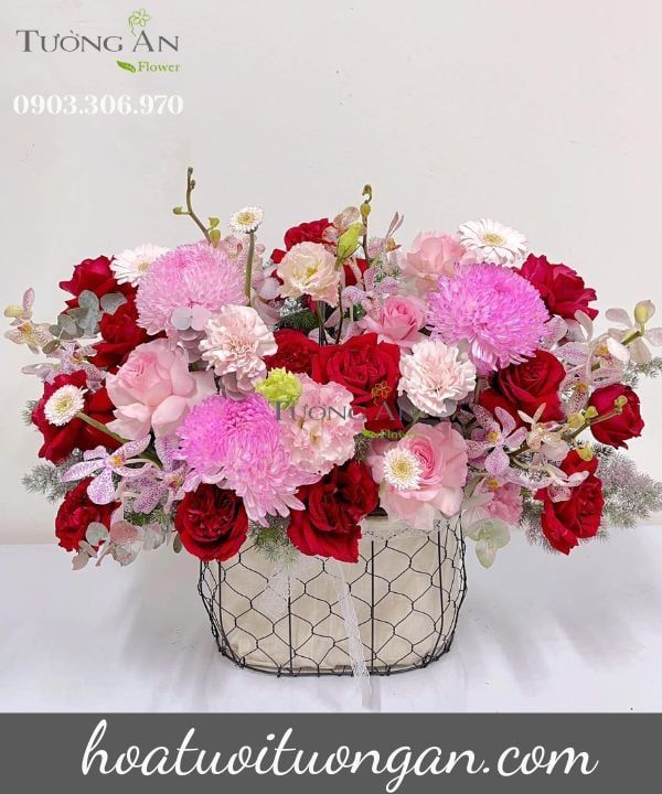 Giỏ Hoa Ký Ức Ngọt Ngào - MM179