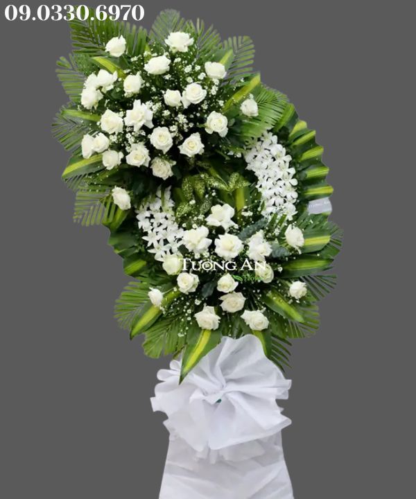 Vòng Hoa Tang Lễ Hoa Hồng - B230