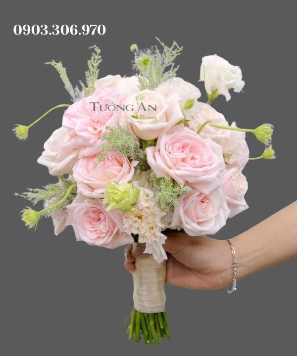 Bó Hoa Cưới Hồng Mộng Mơ – HC26