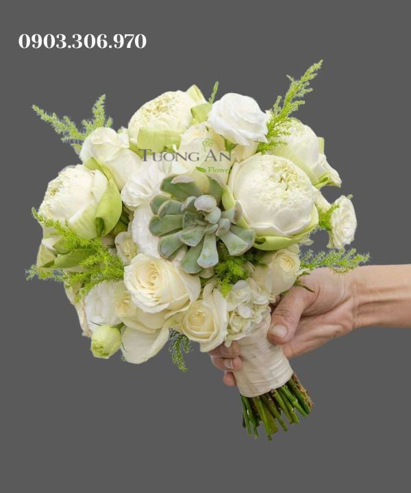 Bó Hoa Cưới Dấu Yêu Xanh Ngọc – HC31