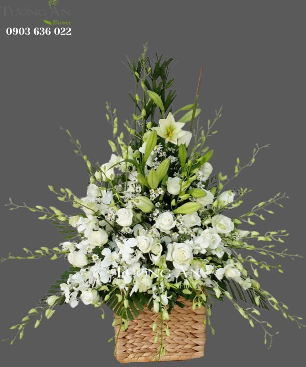 Giỏ Hoa Viếng Lặng - S771