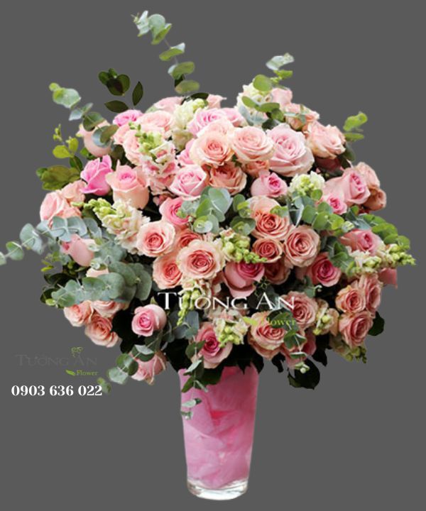 Bình Hoa Môi Hồng - S592