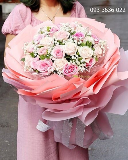 Bó Hoa Nụ Hồng Mong Manh - S462