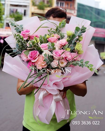 Bó Hoa Má Hồng - S551