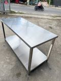  Bàn Inox Chữ Nhật 2 Tầng Đa Năng 