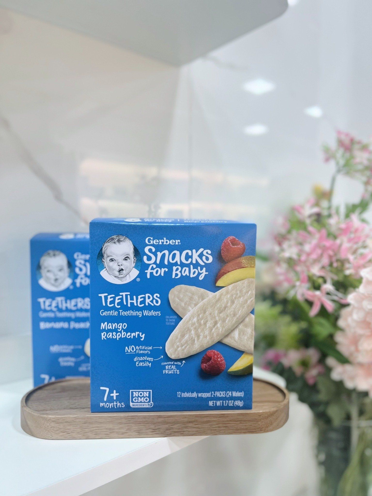 BÁNH GẠO GERBER TEETHERS CHO BÉ TỪ 7M+ (48G)