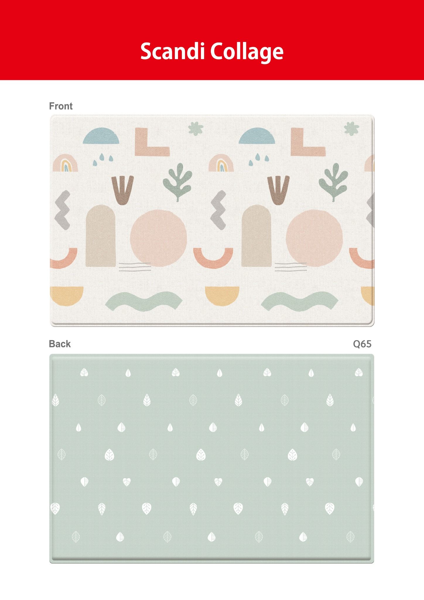Thảm chơi PVC cao cấp cho bé Dwinguler - Scandi Collage
