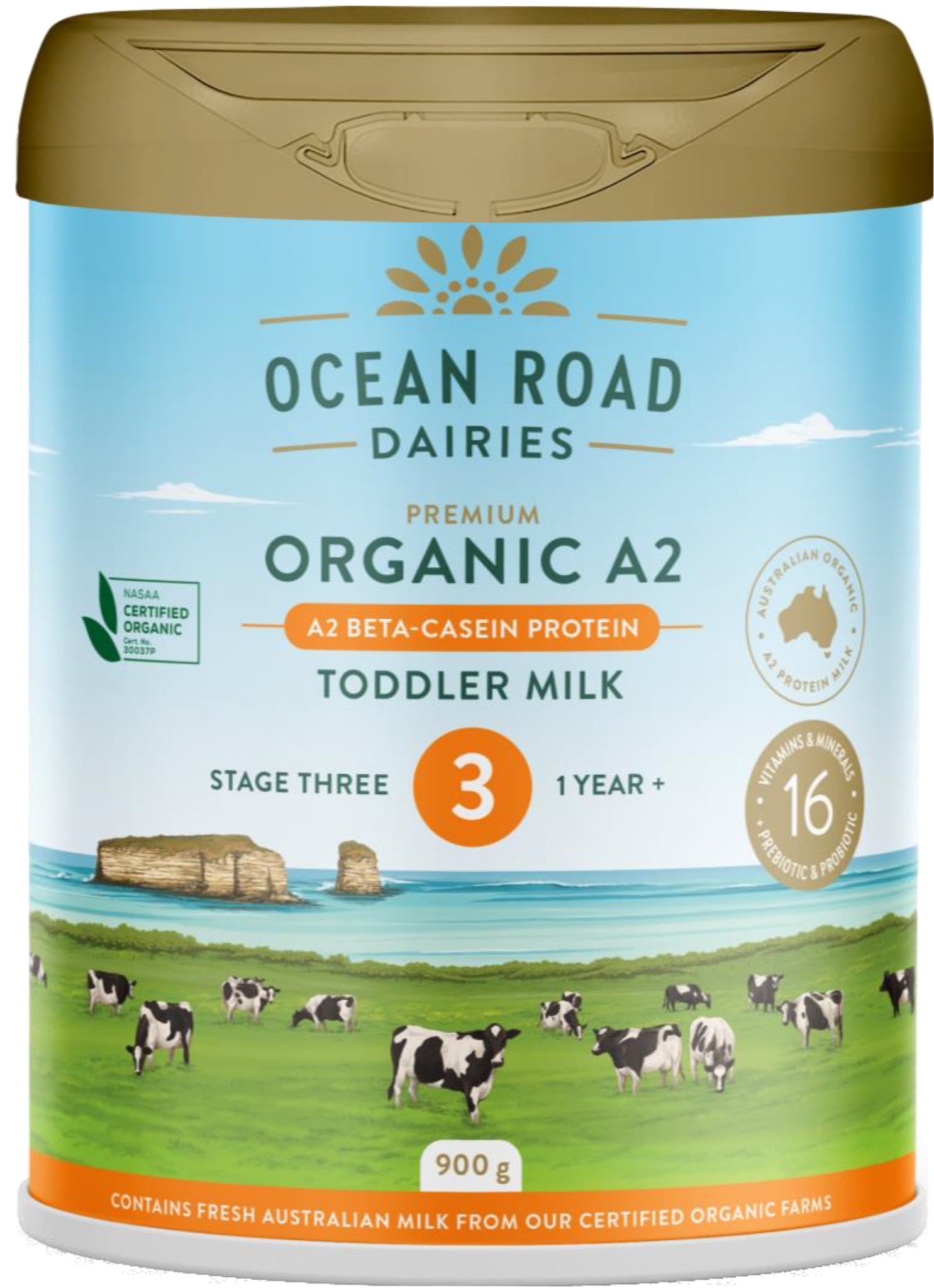 Sữa Ocean Road Dairies Infant Organic A2 Số 3 Cho Bé Từ 1 Tuổi (900g)