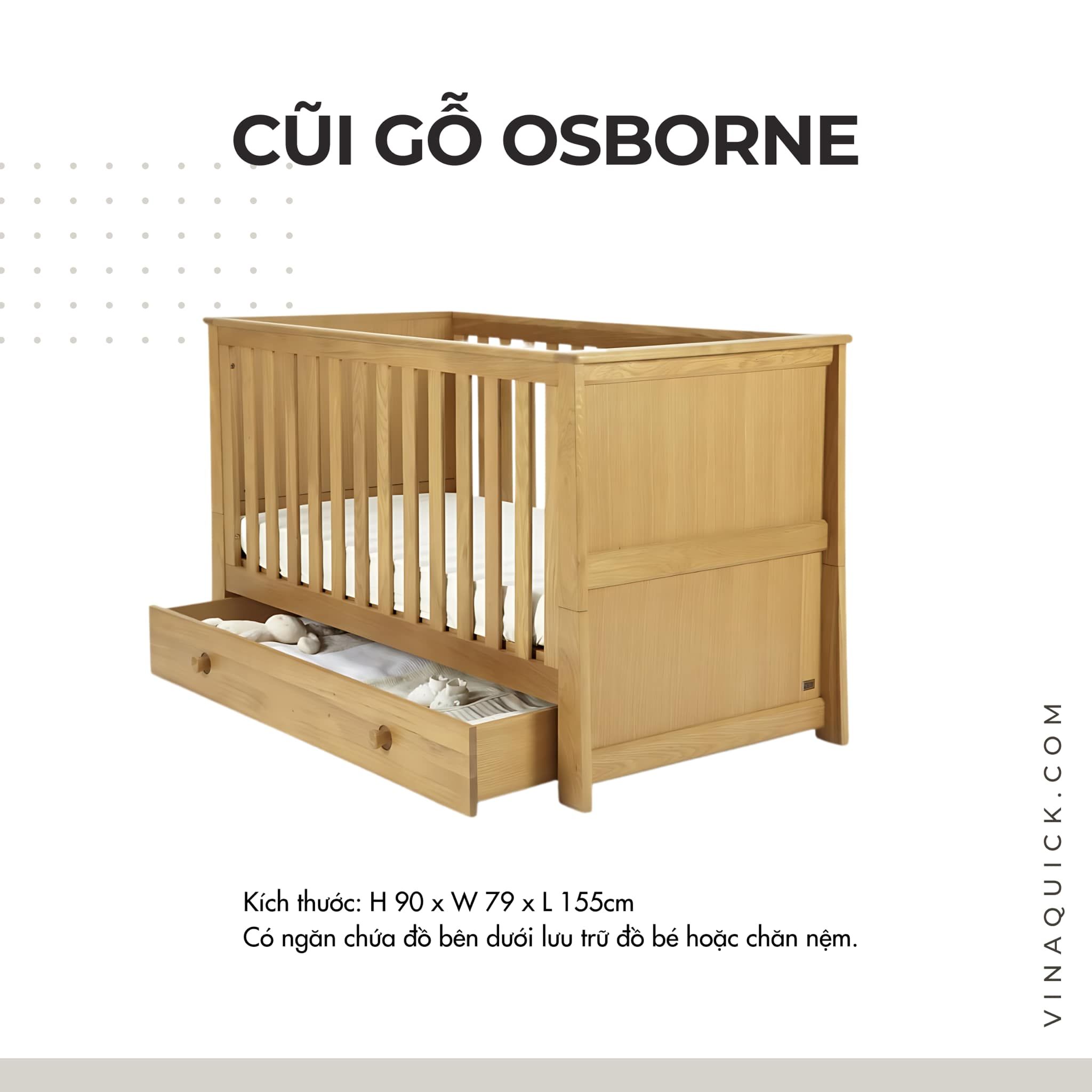 CŨI GỖ TRẺ EM OSBORNE COT BED