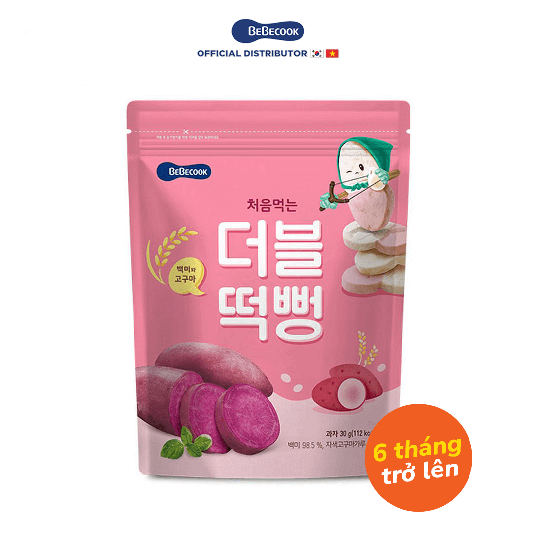 Bánh Gạo Hữu Cơ Hai Màu Bebecook Cho Bé Từ 6M+