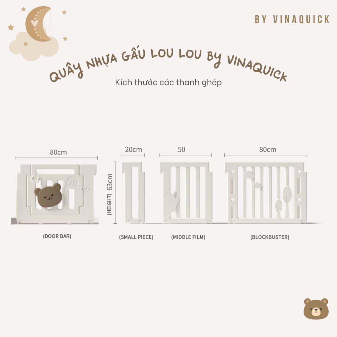 QUÂY NHỰA GẤU LOULOU BY VINAQUICK