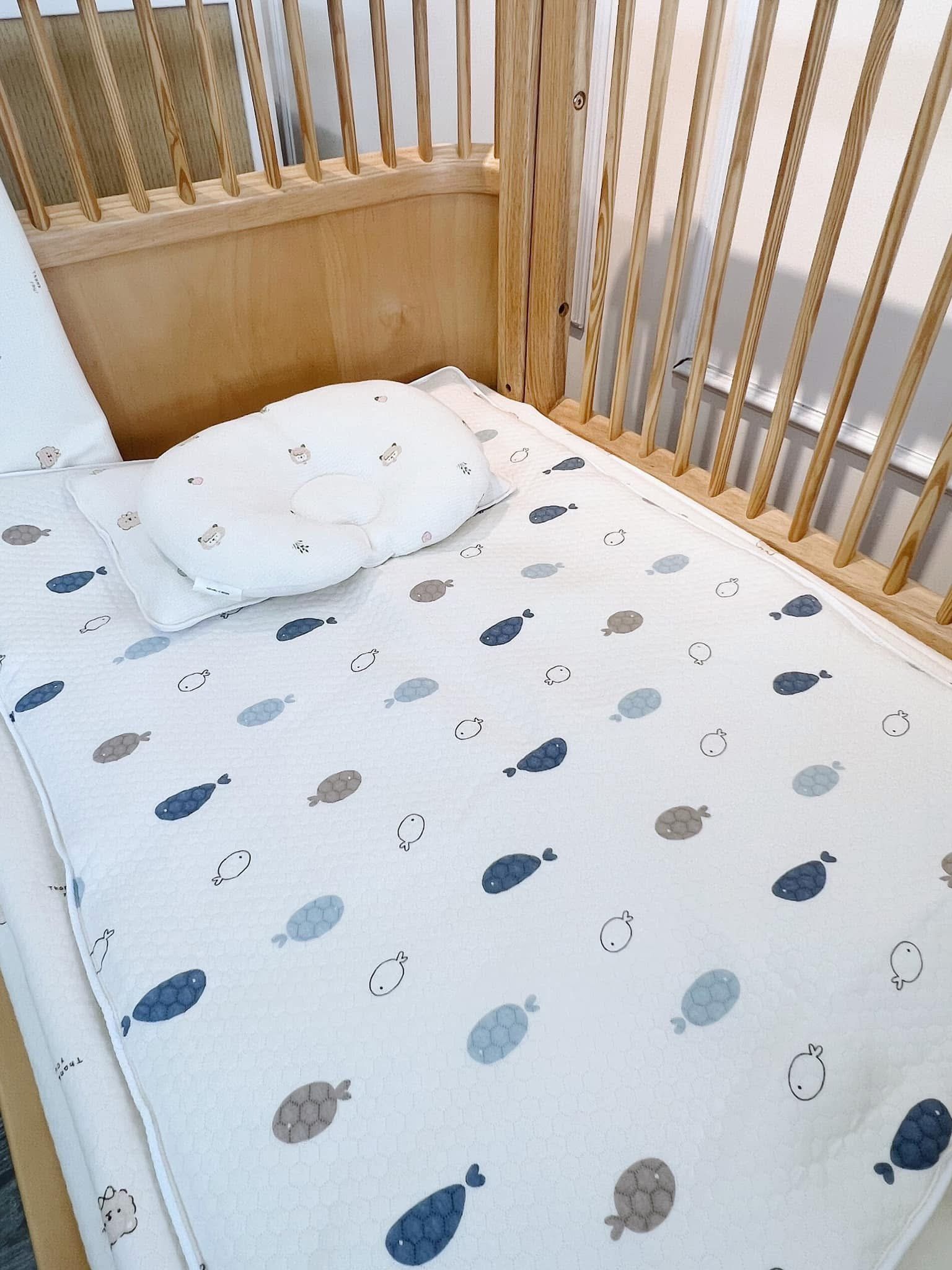 Drap Nệm Cũi Vải Xô Chần HV Bedding (70x130 cm)