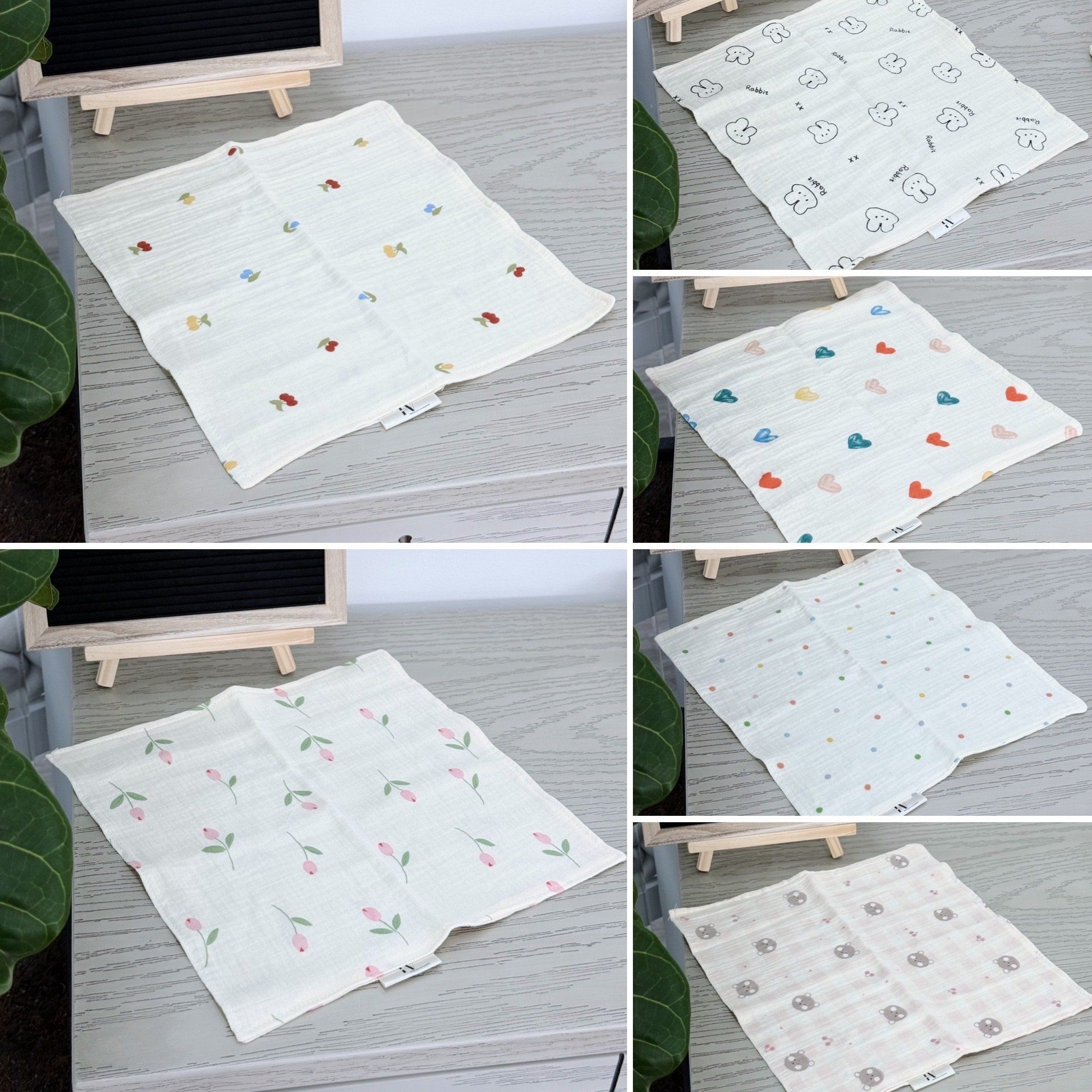 Hộp 4 Khăn Sữa HV Bedding (30x30 cm)
