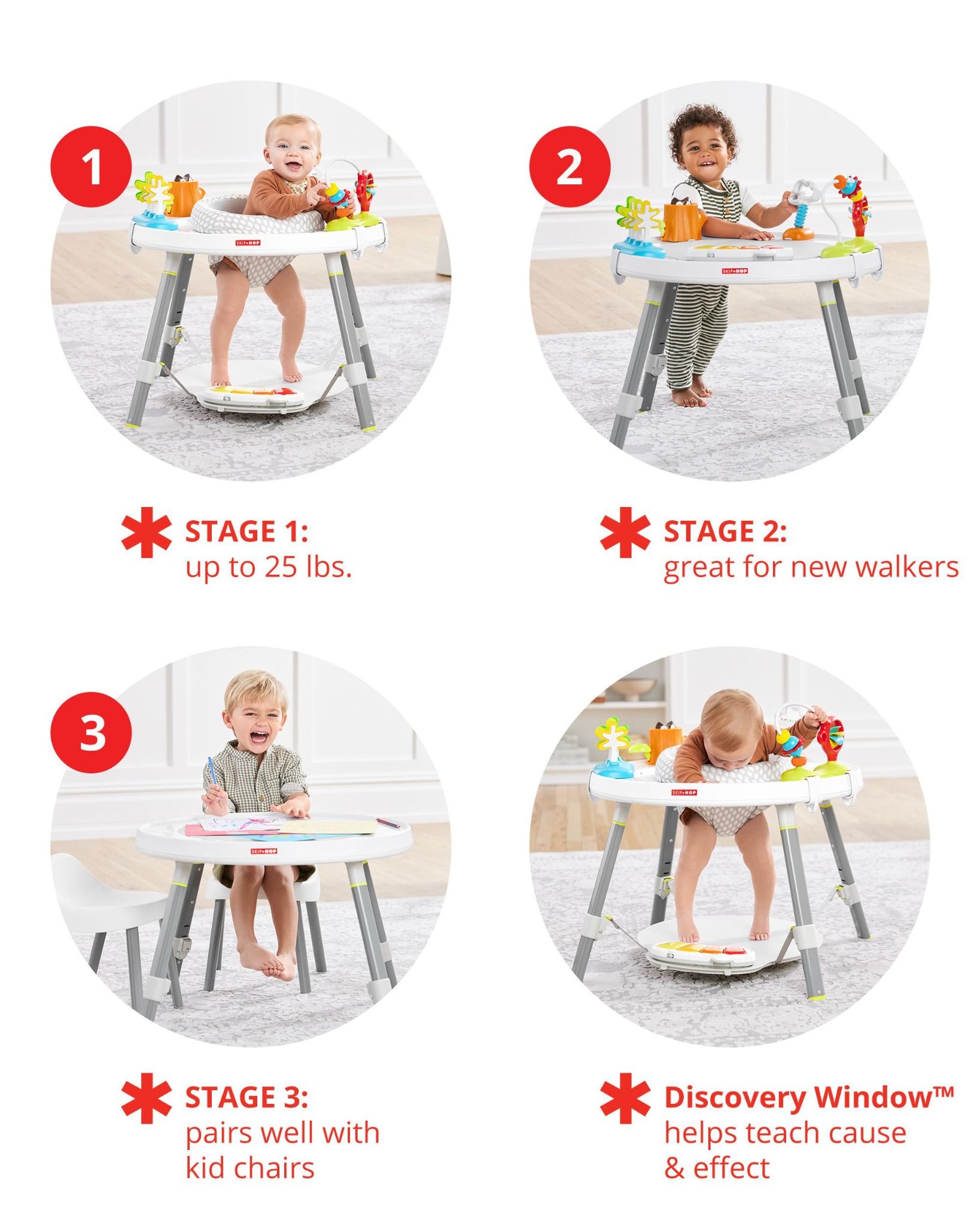 Ghế nhún Skip Hop Explore & More 3-Stage Activity Center