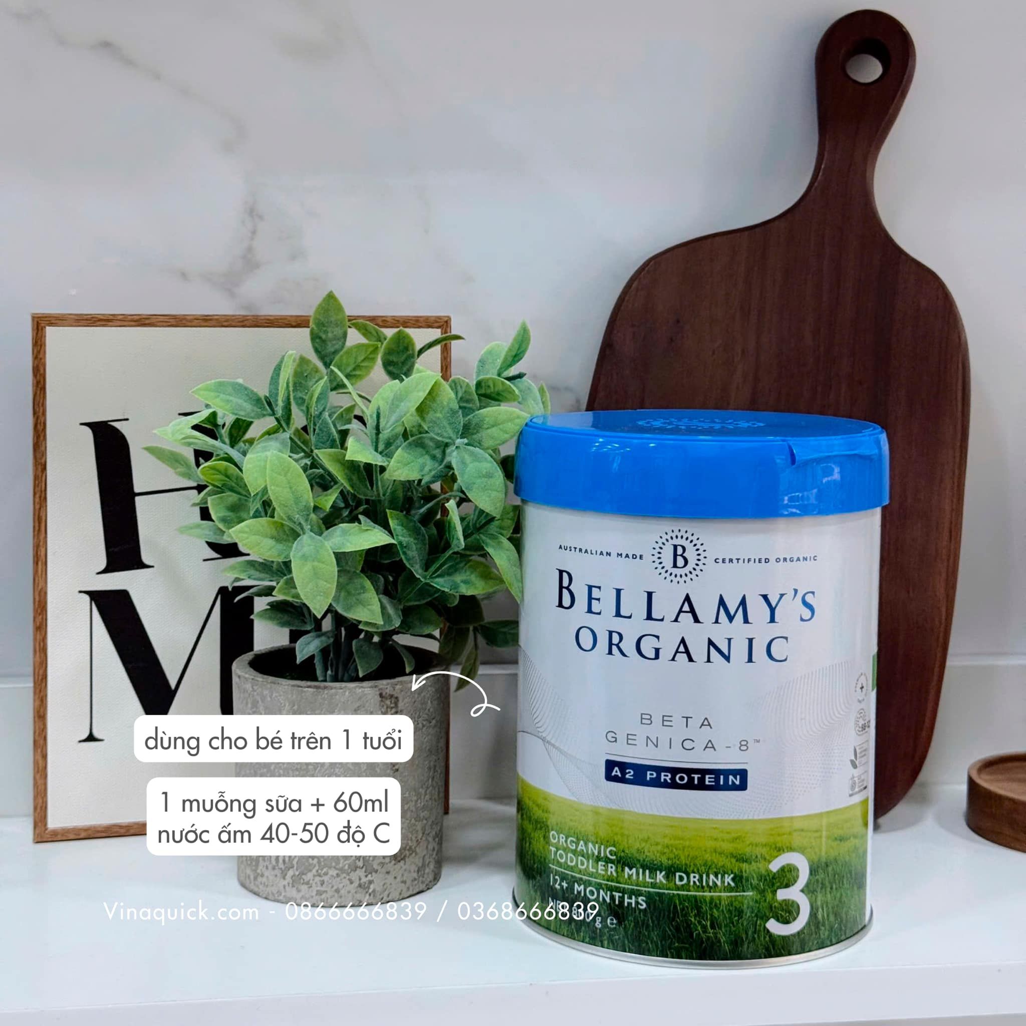 Sữa Bellamy’s A2 Organic Beta Genica-8™ Số 3 (800gr)