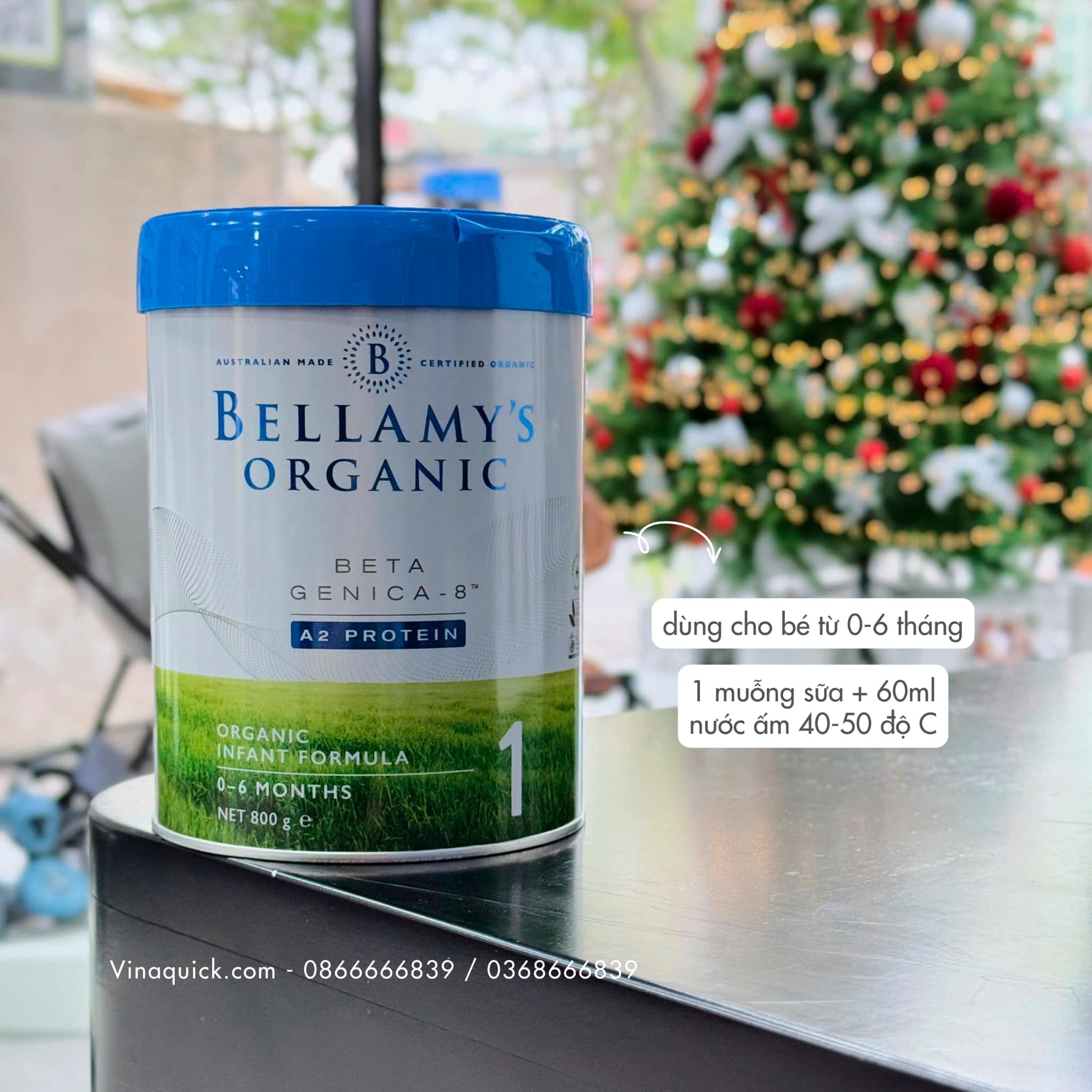 Sữa Bellamy’s A2 Organic Beta Genica-8™ Số 1 (800gr)