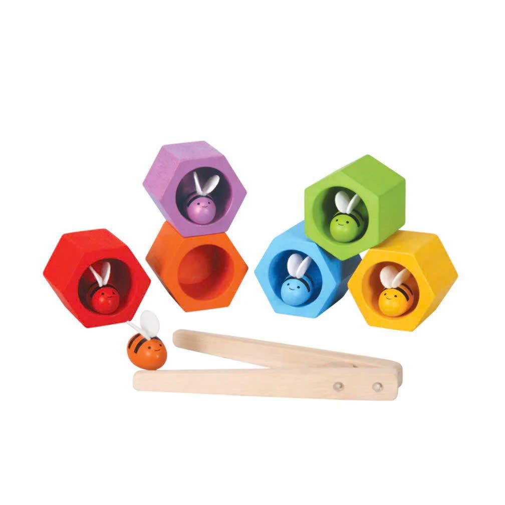 Đồ Chơi Gỗ PlanToys Gắp Ong Vào Tổ BeeHives Cho Bé 3Y+