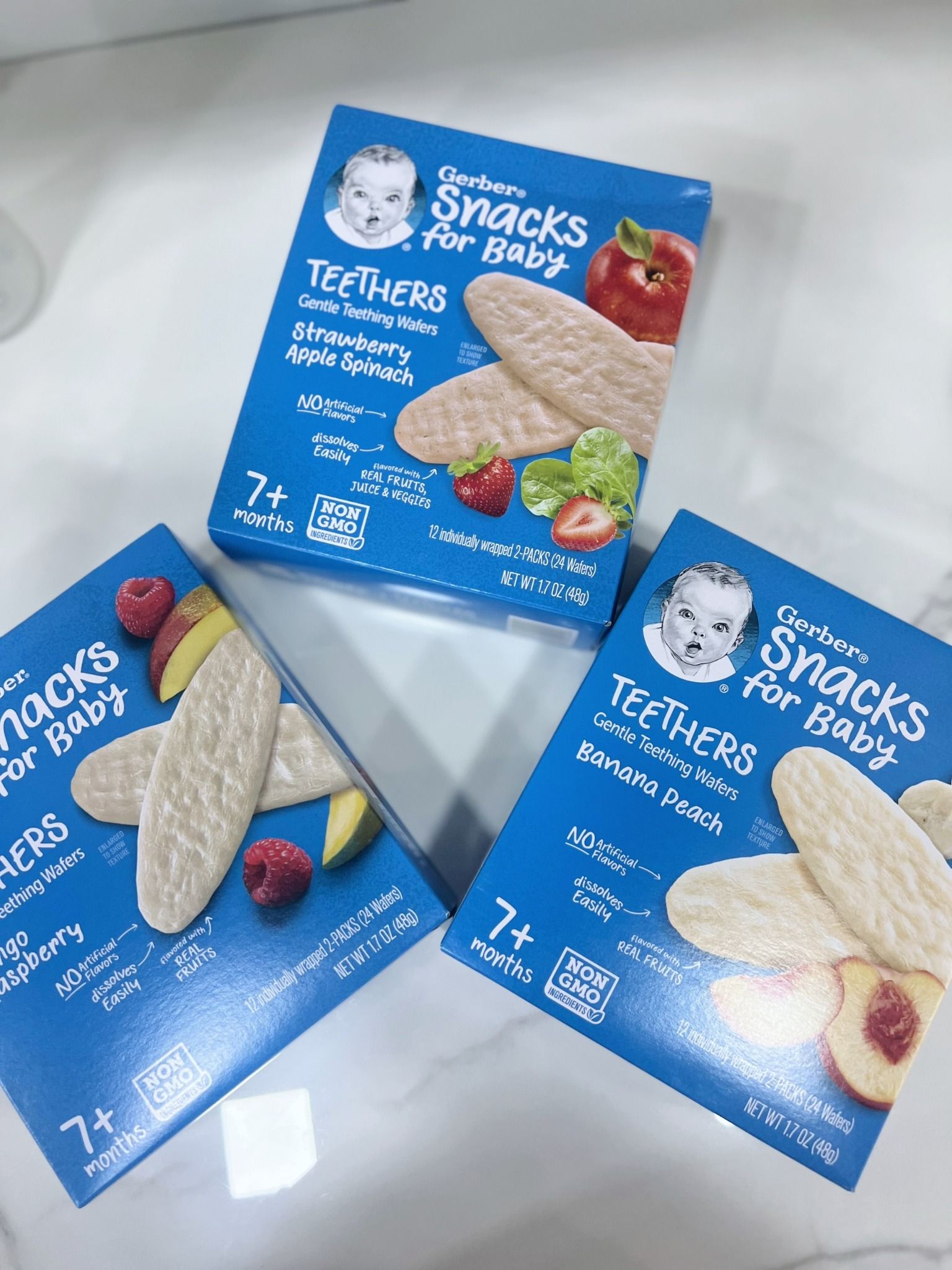 BÁNH GẠO GERBER TEETHERS CHO BÉ TỪ 7M+ (48G)