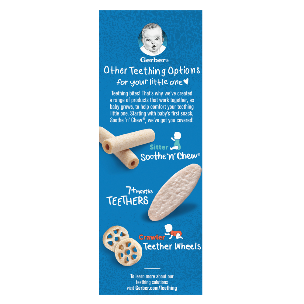 BÁNH GẠO GERBER TEETHERS CHO BÉ TỪ 7M+ (48G)