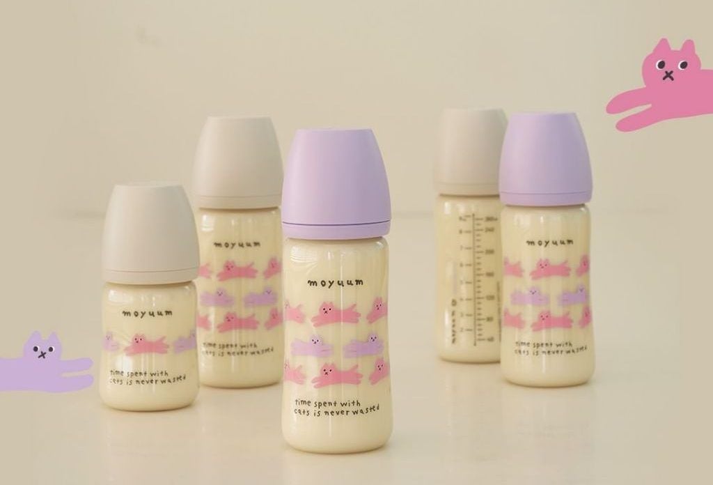 Bình Sữa PPSU Cổ Rộng Moyuum With Cat 170ml