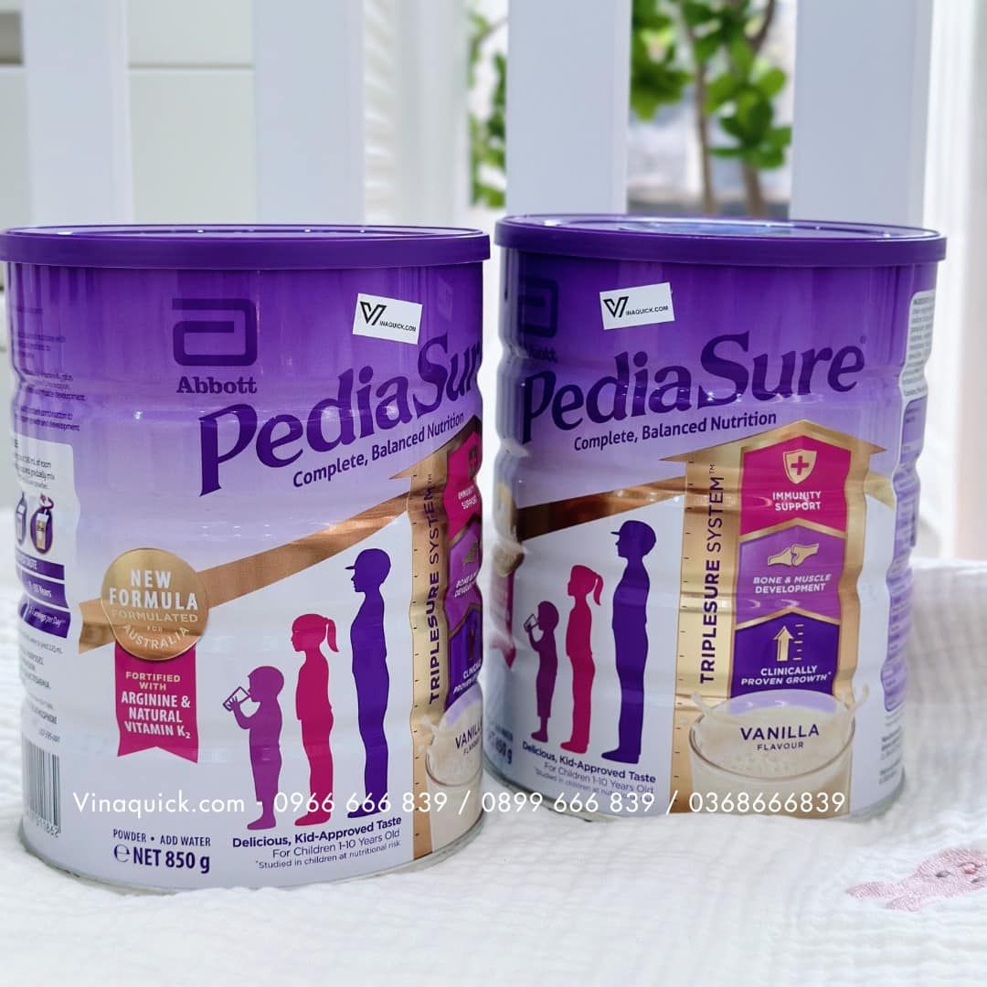 Sữa PediaSure Úc Nắp Tím Cho Bé Từ 1 Đến 10 Tuổi (850g)