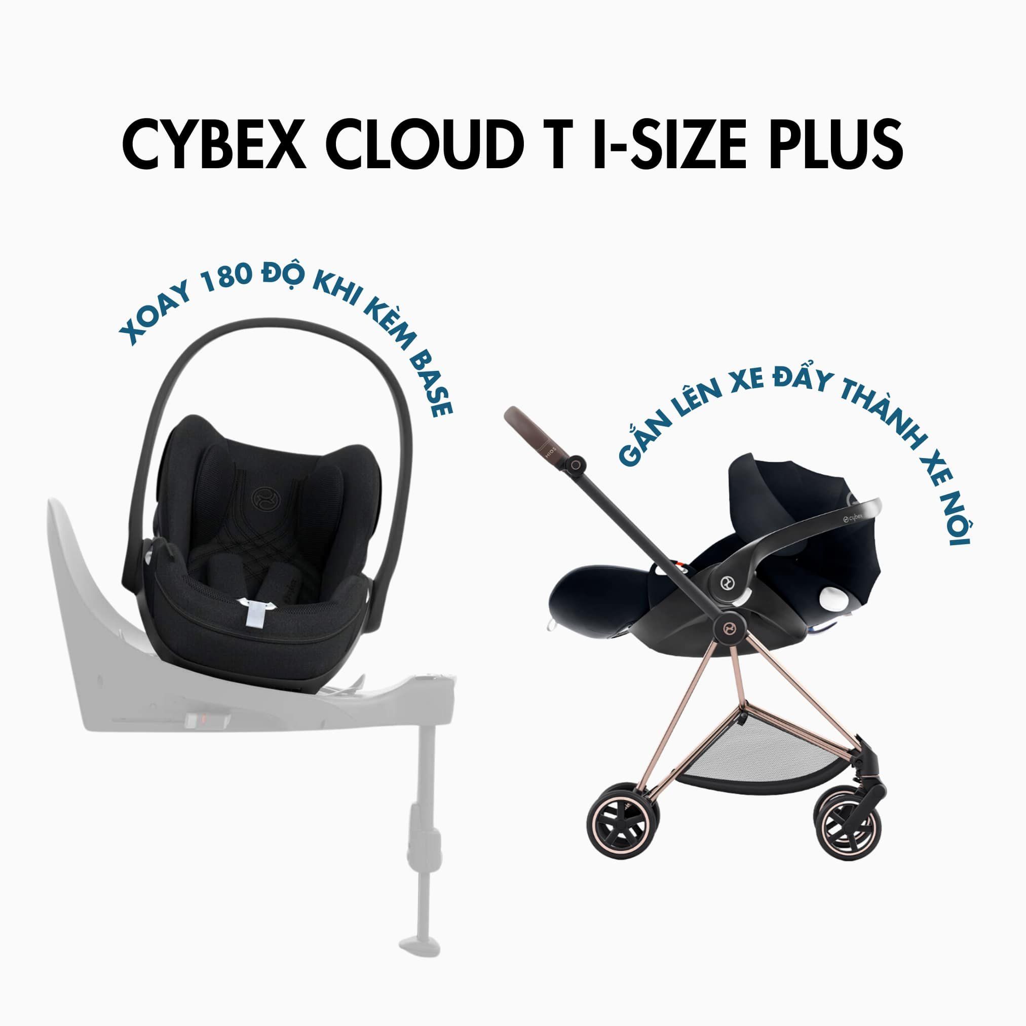 Ghế Ngồi Ô Tô Sơ Sinh Cybex Cloud T i-Size Plus - Màu Sepia Black
