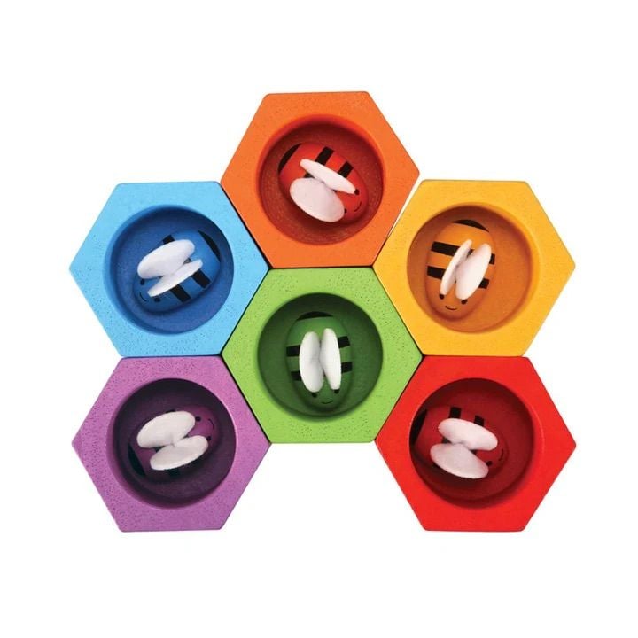 Đồ Chơi Gỗ PlanToys Gắp Ong Vào Tổ BeeHives Cho Bé 3Y+