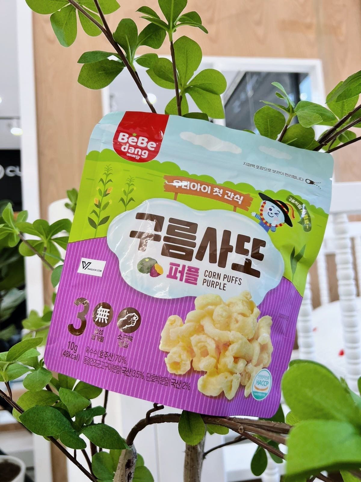 Bánh Bỏng Hữu Cơ BeBedang Cho Bé Từ 12M+ (10g)