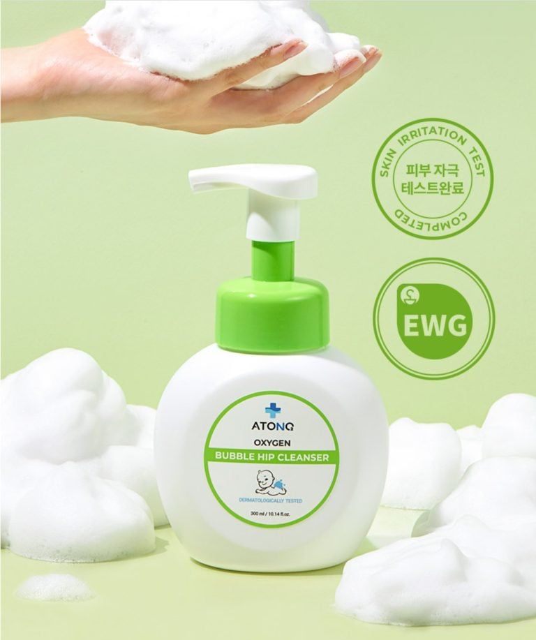 Bọt Vệ Sinh Vùng Mặc Tã Atono2 Oxygen Cho Bé 300ml (3M+)