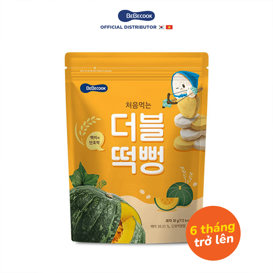 Bánh Gạo Hữu Cơ Hai Màu Bebecook Cho Bé Từ 6M+