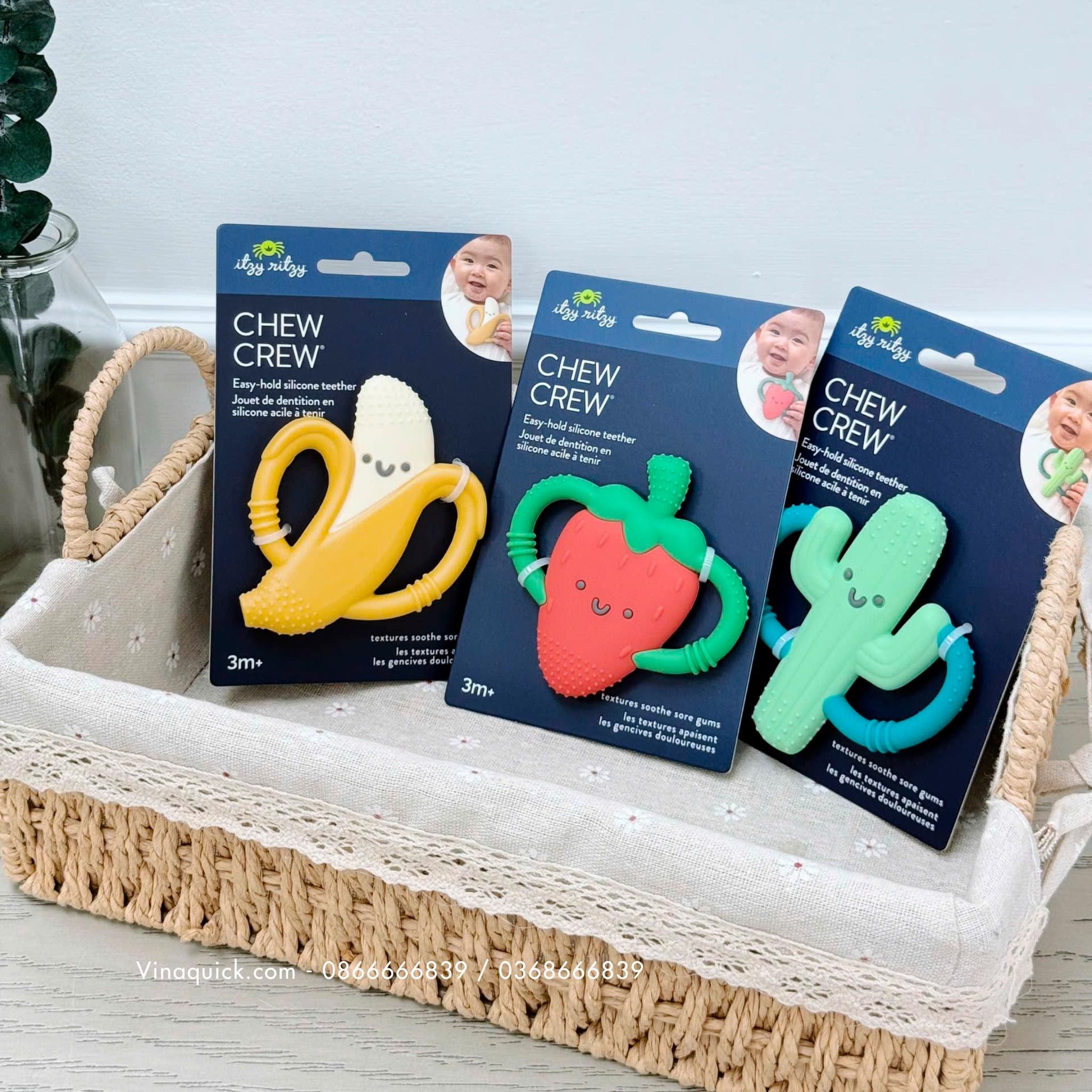Đồ Chơi Gặm Nướu Cầm Tay Itzy Ritzy Silicon Chew Crew