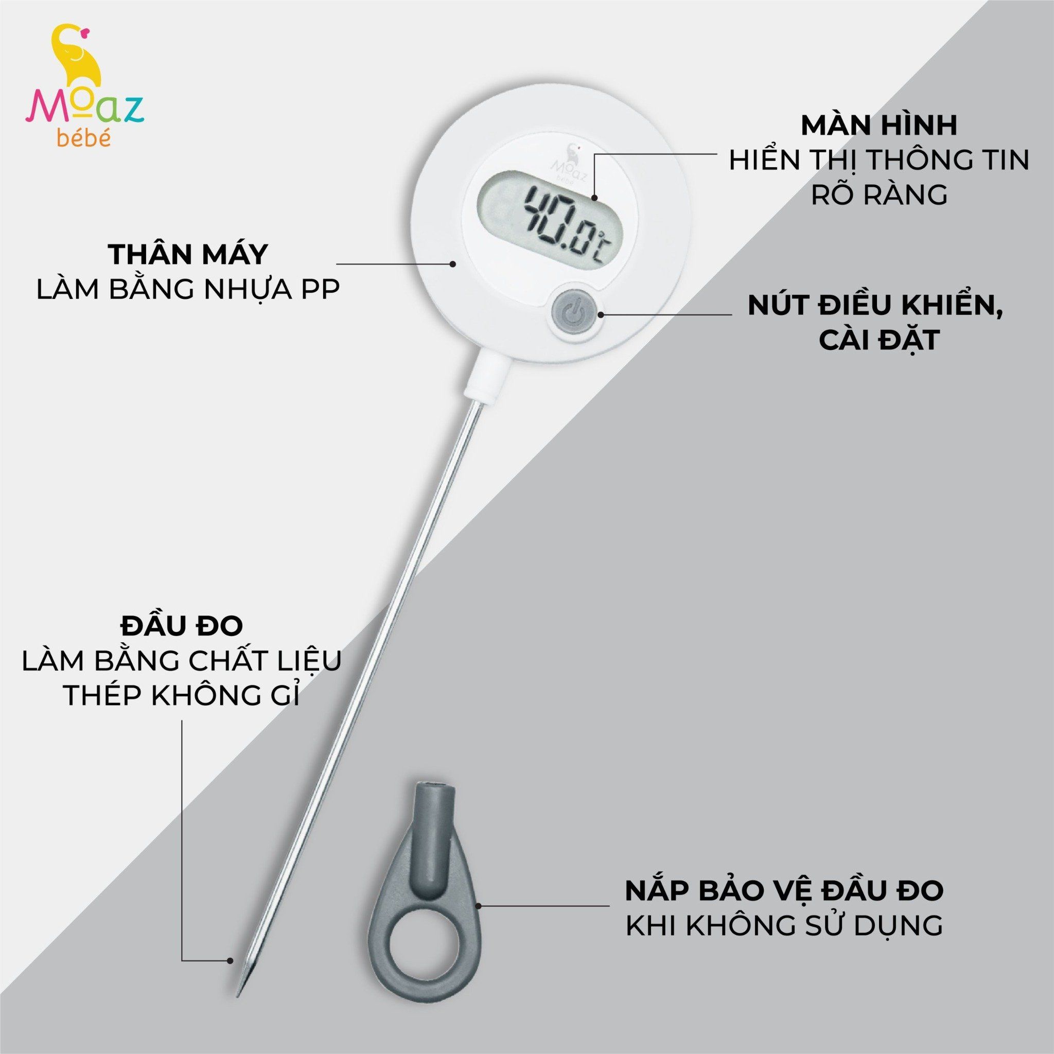 Nhiệt kế đo sữa Moaz BéBé MB-020