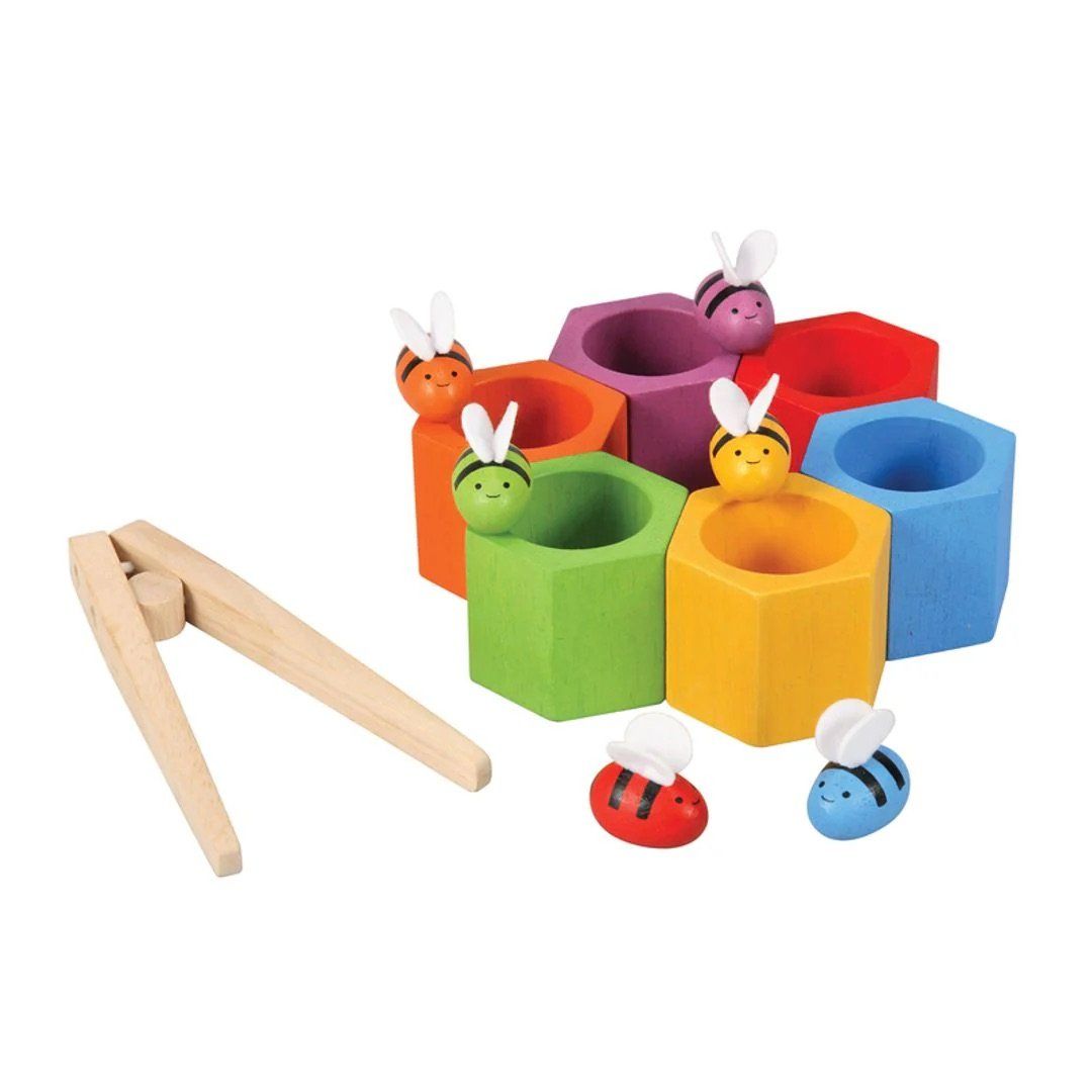 Đồ Chơi Gỗ PlanToys Gắp Ong Vào Tổ BeeHives Cho Bé 3Y+