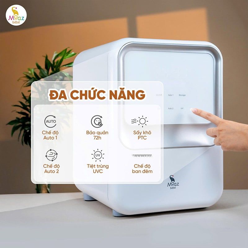 Máy tiệt trùng sấy khô UVC PLASMA ION Moaz BéBé MB-113
