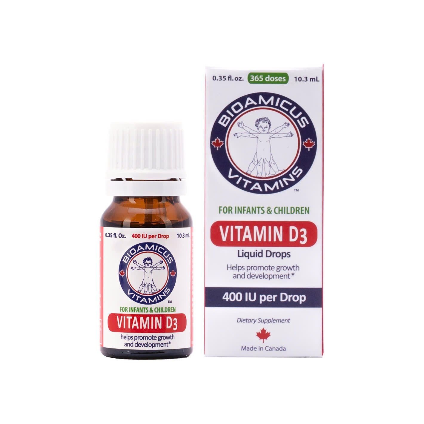 Vitamin D3 BioAmicus 400IU Cho Bé Từ Sơ Sinh 10.3mll