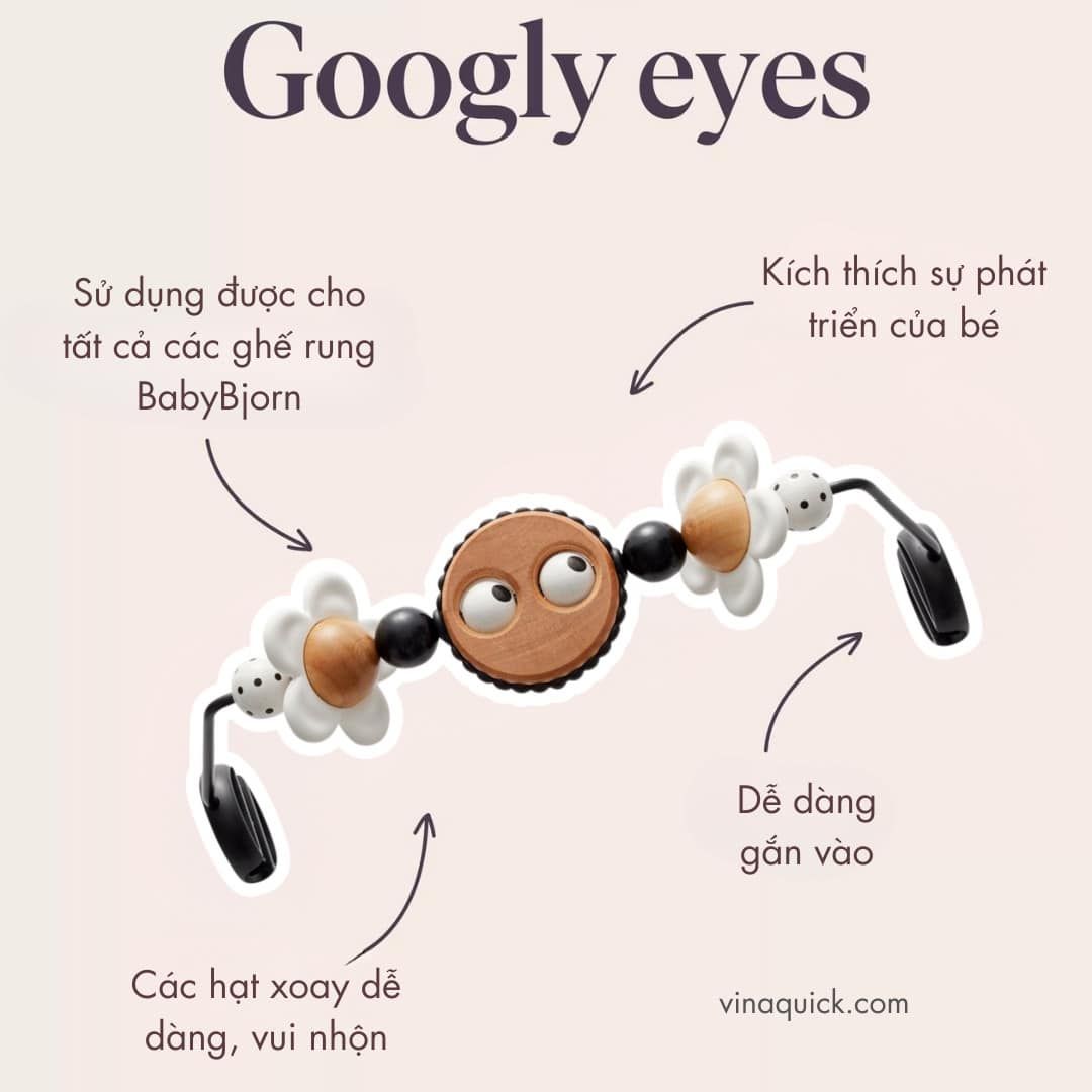 Thanh đồ chơi treo ghế rung Baby Bjorn - Googly Eyes