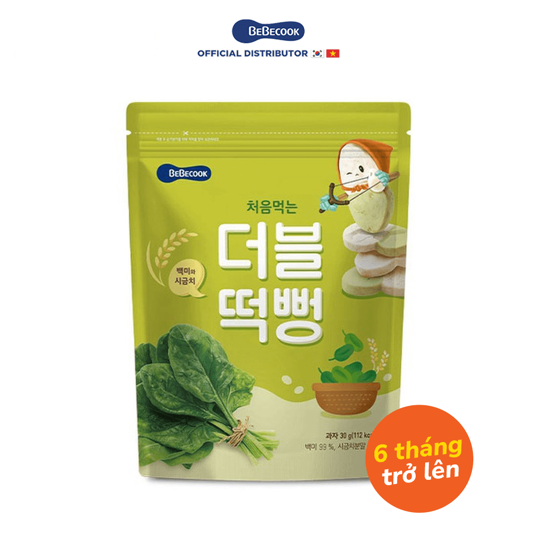 Bánh Gạo Hữu Cơ Hai Màu Bebecook Cho Bé Từ 6M+