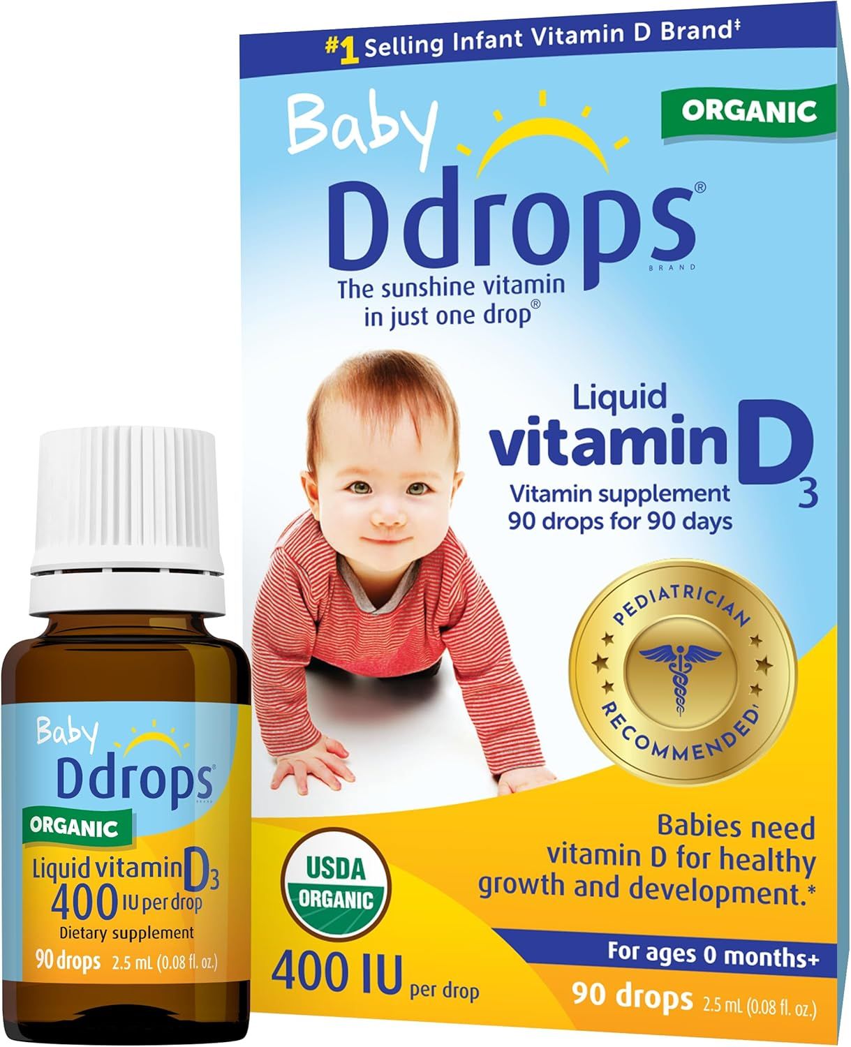 Baby Ddrops Liquid Vitamin D3 400 IU - CT