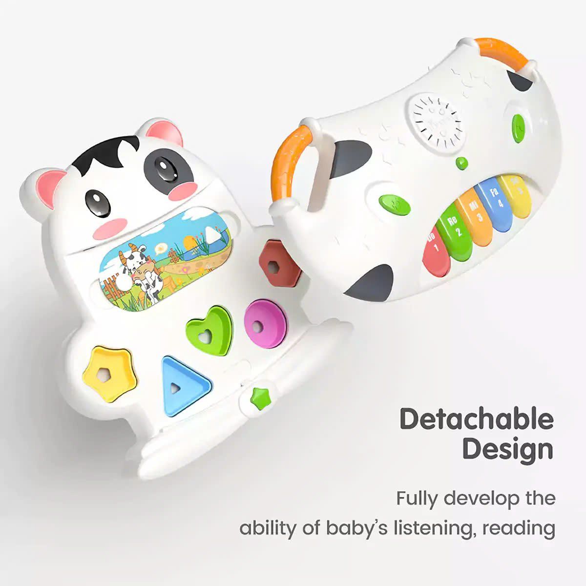 Đồ Chơi Đàn Piano Thả Khối Tumama Kids Hình Bò Sữa 2in1